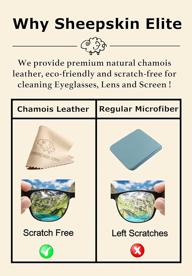 Natural Chamois Leather Eyeglass Cleaning Cloth Camera Lens Cleaning Cloths Screen Cleaning Cloth Glasses Cleaning Cloth Tablets Cloth Chamois Cleaning Cloths for Eyeglasses (4 Packs, Small)
