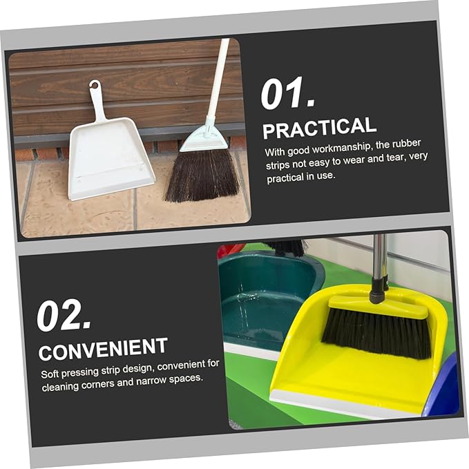 4 Pcs Dustpan Edge Replacement Lips Pressing Strips Dust Pan Inlet Garbage Shovel Edge Protectors