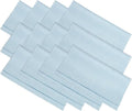 PATIKIL Eyeglass Microfiber Cleaning Cloth 7"x6", 12 Pack Glasses Cleaning Cloth Soft Suede Wipe Screen Cloth for Camera Lens Eyeglasses Screens in Individual Vinyl Pouch, Blue