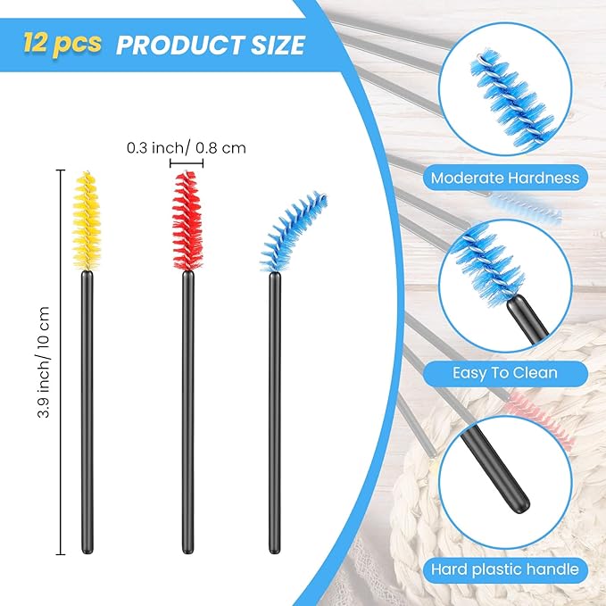 Outus 12 Pieces Hummingbird Feeder Cleaning Brush Mini Nylon Brush Set Cleaner for Bottles, Tubes, Jars, Bird Feeder (3.9 Inches/6.7inches)