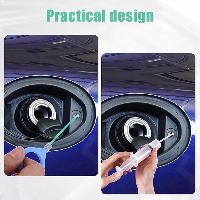 5pcs Updated Sunroof Drain Cleaning Tool Kit, 78in Flexible Long Pipe Cleaner with Brush Syringe Hose Syringe Tubing Unclogger Attachment for Car Sunroof Trunk & Wiper Drain Holes