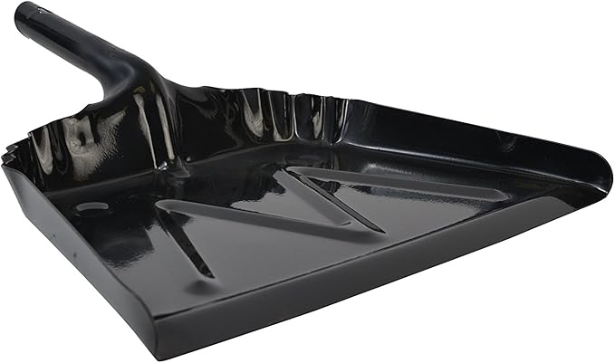 Janico 1092 Metal Dustpan, 12 Inch Opening, Black