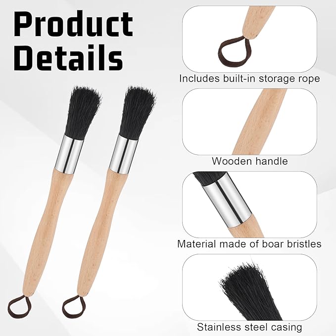 2pcs Parts Cleaning Brush Engine Cleaning Brushes Home and Auto Use Parts Cleaner Brush for Clean Motors Metal Part Machinery Automotive Detail Brushes
