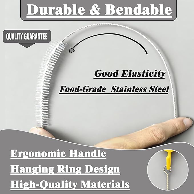 Straw Cleaner Brush Extra Long 14 inch for Stanley Cups 40,30,20oz, 8 inch Reusable Straw Cleaner for Baby Bottle, 12 inch Straw Brush Cleaner Kit, Pipe Cleaning Brush for Sippy Cup,Tumbler.