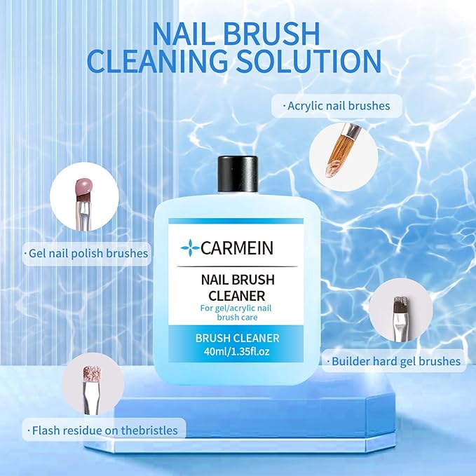 Nail Cleaner & Nail Brush Cleaner - Polyester Nail Gel Essential Kit (Nail Brush Cleaner & Gel Cleaner)
