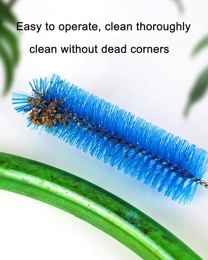 Flexible Long Drain Brush 61in Nylon Cleaner Double Ended Hose Tube Stainless Steel Pipe Brush 10 PCS 8.2in Straw Cleaning Brush