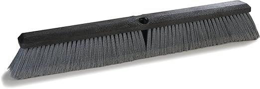 SPARTA Flo-Pac Plastic Flagged Sweep, Floor Sweep for Cleaning, 18 Inches, Gray