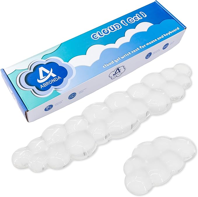 Gel Cloud Keyboard & Mouse Wrist Rest Set - Cloud Keyboard Wrist Rest Pad & Mouse Support for Office Gaming Pad Computer Laptop Ergonomic Comfortable Pain Relief- Cloud Pad Set