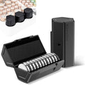 (2 Pack)CR2032 CR2025 CR2016 Battery Case Holder Storage,Upgrade D Battery Size Coin Cell Organizer for 24x CR2032/CR2025/CR2016 Button Round Batteries,Allow to fit in Standard D Battery Slot
