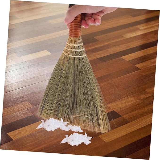 3pcs Lightweight Handheld Broom Set for Cleaning Wooden Floors Soft Bristles with Hanging Loop for Home and Office Use