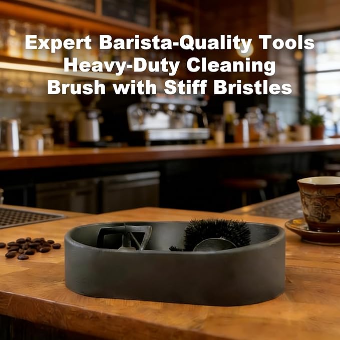 Premium Espresso Clean Holder,Coffee Portafilter Cleaning Kit,Coffee Machine Filter Cleaning Device for 51/53/58mm Systems,Electric Automatic Knock Box Cleaner (ONE)