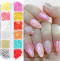 Flower Petals Glitter Nail Art Sequins, Mixed Floral Nail Flakes Beads Rhinestone Nail Art Design, 3D Flowers Acrylic Nails Supplies for Women Girls Manicure Charms Decorations, Flower Nail Art Tips