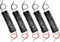 PNGKNYOCN 18650 Battery Clip 1 Slots 3.7V Plastic 18650 Battery Storage Box Case with Black and Red Wire Leads YOUCHENG for 18650 Battery with Connect Lead(5-Pack)