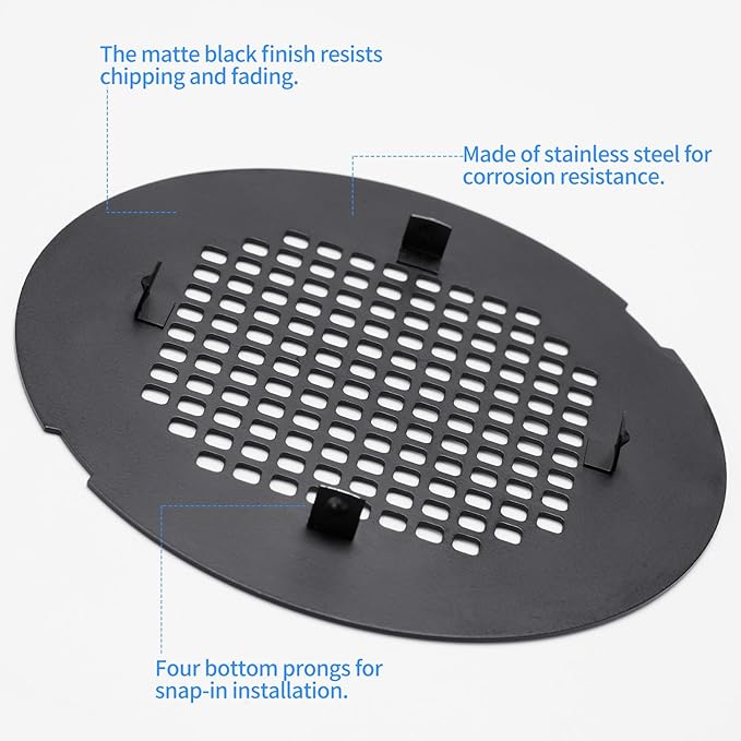 Shower Drain Cover, Shower Drain Hair Catcher Snap-in Replacement Strainer, Brushed Silver Round Grate, Drain Protector Designed for 4.25" D Standard Round Shower Drains