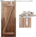 TSMST 4FT Sliding Barn Door Hardware Kit, Stainless Steel Heavy Duty Sturdy Barn Door Track for Single Wood Door, Slide Smoothly Quietly (Y Style)