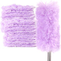 30-Pack Dual-Sided 360° Duster Refills, Heavy Duty Static Cleaning Heads for Multi-Surface, Compatible with Most Handles for Furniture, Electronics, Fans & Blinds (Purple)