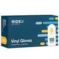 Ridex Disposable Gloves Latex-Free Clear Vinyl Gloves [100-Count] Powder-Free All-Purpose Gloves, Dispenser Box Gloves 100 Pieces - Size Small Glove Medical