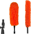 Cleaning Duster Kit, Chenille Ceiling Fan Duster, Microfiber Feather Duster,Indoor & Outdoor Duster Cleaning Set，with Universal Joint