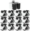 3-H Stainless Steel Broom Holder Wall Mount, Heavy Duty Mop and Broom Organizer with Screws, Tool Storage Rack for Kitchen, Laundry, Bathroom, Garage, Garden Shed,Matte Grey,12