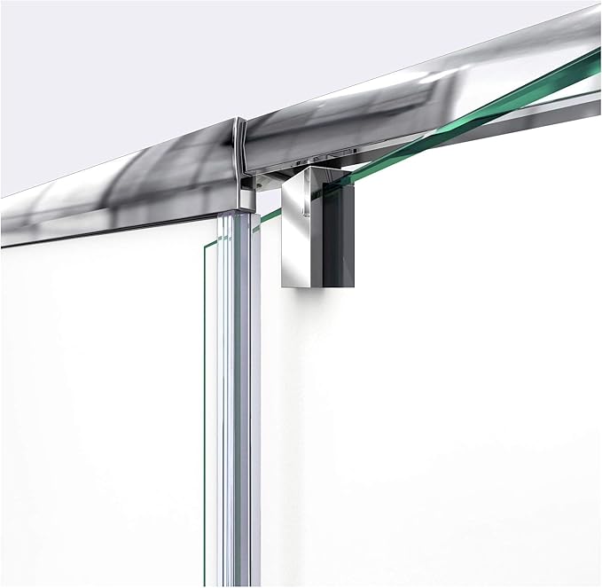DreamLine Flex 44 - 48 inch W x 72 inch H Semi-Frameless Pivot Shower Door in Chrome