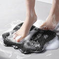 Show Foot Scrubber Mat & Silicone Back Scrubber with Butterfly Form Design,3 Brush Designs for Deep Cleaning Shower Foot Scrubber Mat, Wall Mounted Back Scrubber Silicone Bath (Black)