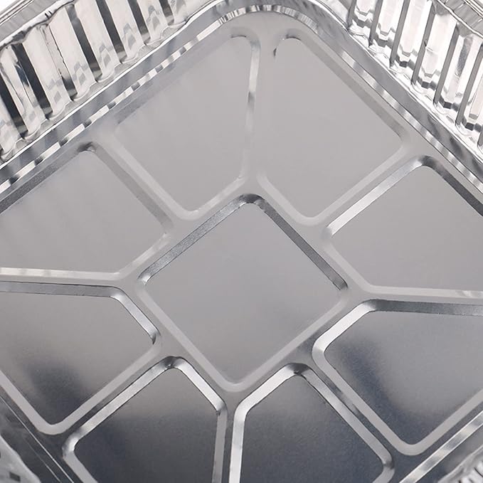 10pack- 8 x 8 Aluminum foil Pans Disposable Heavy Duty Square baking Cake Pan, Cooking Tins Homemade Breads Oven Pan, Baking cake Roasting Pans