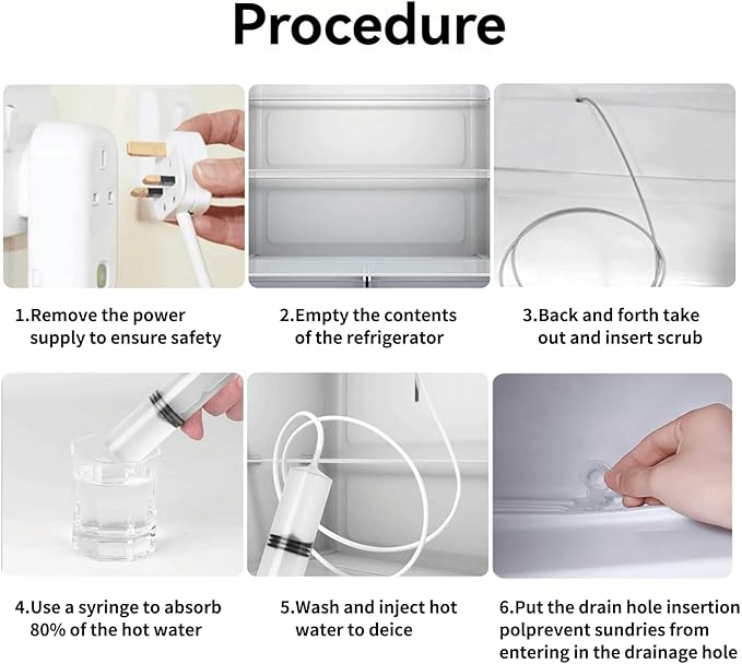 8 pcs Fridge Water Line Kit - Reusable & Easy-to-Use Refrigerator Water Line Cleaning Tool for Daily Home Use - Perfect Buddy for Clearing Water Buildup in Fridges and Drinking Water Dispensers