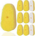 Sponge Refills for Scrub Daddy Dish Daddy - 10 Packs Dish Wand Refills, Scrub Brush Replacement Heads, Dish Brush Replacement Head for Kitchen Cleaning, Yellow (Only Sponge Heads)