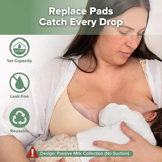 haakaa Petal Soft Silicone Milk Collector丨Discreet Leak-Protection Breast Milk Saver, Reusable Breast Shells Milk Collection Cup for Breastfeeding with Cleaning Brush- 1PC