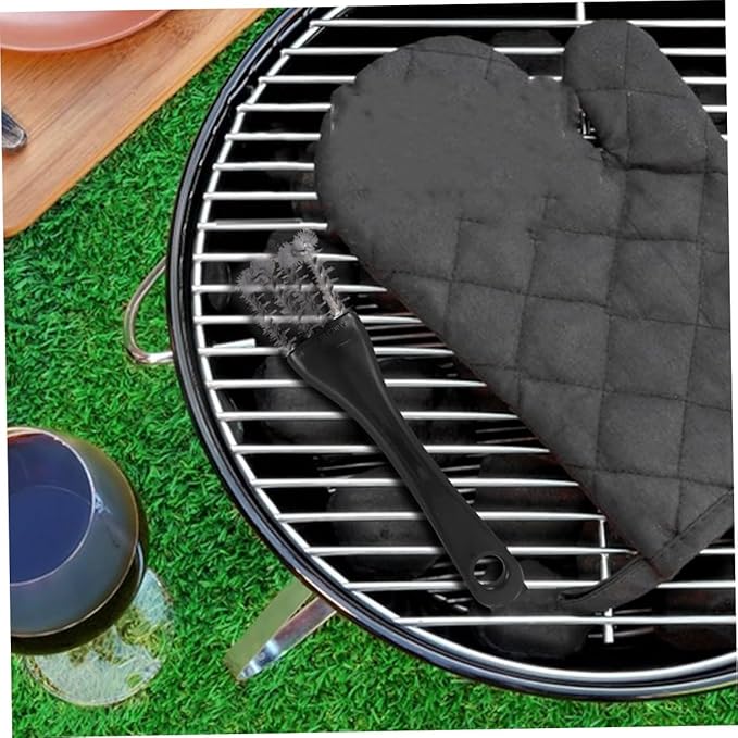 VANZACK 2pcs Versatile Stove Cleaning Brush Compact Grill Brush for Kitchen Stovetop Barbecue and Camping