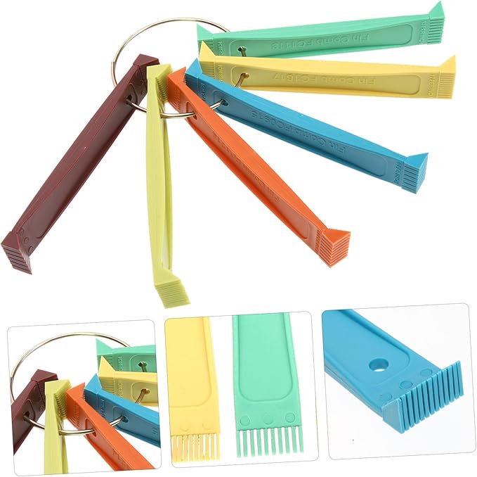 12pcs Air Conditioner Fin Combs Multi Fin Cleaning Brush for Radiators Coils and Condensers Tool for Air Conditioner Maintenance and Cleaning