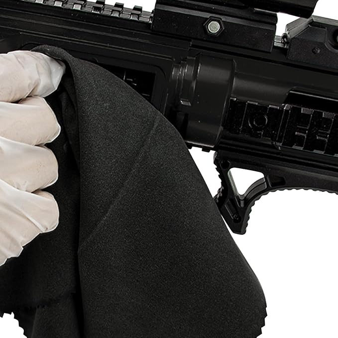 PINGMIC 12 ''×12 '' Silicon Gun Cloth and Gun Cleaning Cloths, for Firearm Cleaning and Polishing - Lint-Free Gray Cloth