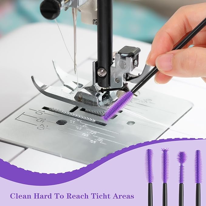 40 PCS Sewing Machine Cleaning Brushes for Quilting Supplies Reusable Silicone Dense Bristles Clean Brush Nook and Cranny Tiny Cleaning Brushes for Small Crevices Machine Gaps Computer Keyboards