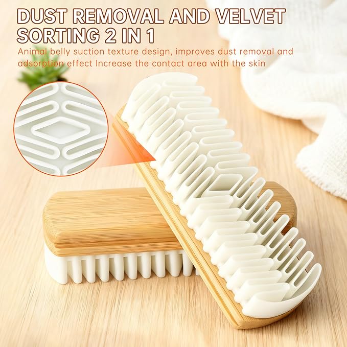 Suede Shoe Brush and Eraser Set, 2025 New Suede Cleaning Brush for Shoes, Bags, Jackets, and Sofas, Wooden Handle Suede Shoe Cleaner, Soft Brush and Stain Eraser for Easy Care (1 Pack)