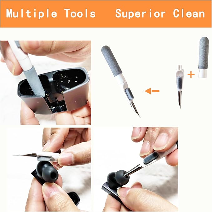 Keyboard Cleaning Kit, Screen Cleaning Brush Tool, Multi-Function PC for Mechanical Keyboard, Laptop, Computer Monitor, Phone Screen,Earbuds and Charging Case