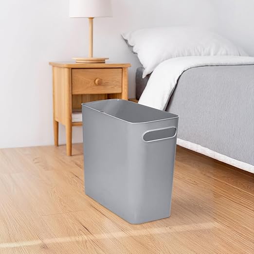 Hand Trash Can - Small Waste basketbin - 1.8 Gallon- for Office,Home,Bathroom,Kitchen - Grey