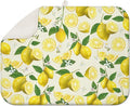 Dish Drying Mat Drainer Pads - Extra Large Microfiber Drying Mats for Dishes Kitchen Counter Super Absorbent Pads for Draining Racks (Yellow,18"x24" )