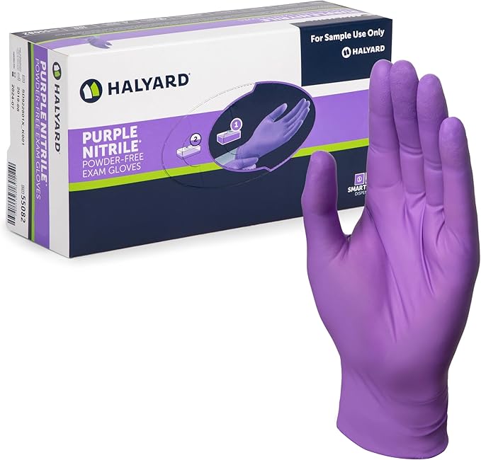 HALYARD PURPLE NITRILE Gloves Powder Free Disposable Medical Exam Gloves