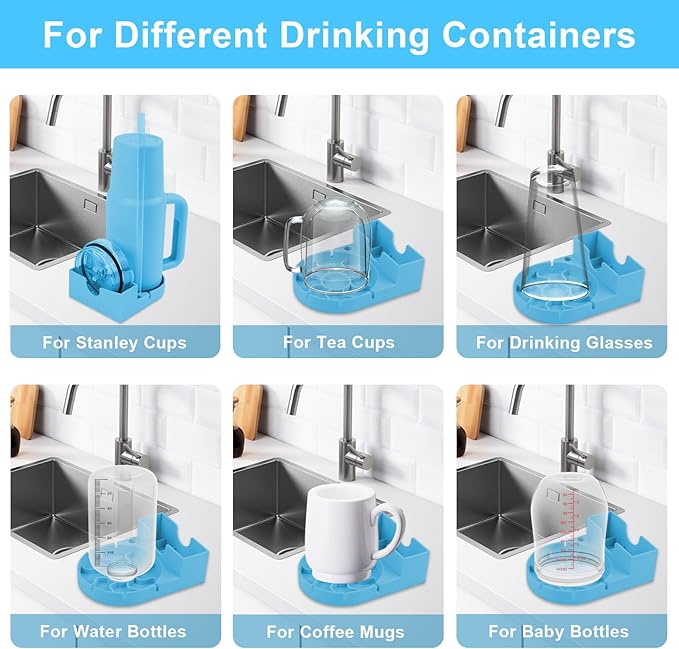 Water Bottle Drying Rack, Silicone Tumbler Drying Rack, Baby Bottle Dryer Holder, Cup Dryer for Stanley 20/30/40 oz, Mugs, Glasses