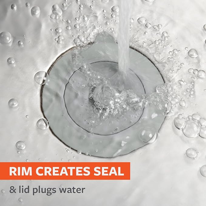 Full Circle Sinksational Sink Strainer 2 Pack - Stainless Steel Mesh, Prevents Clogs, Kitchen Sink, Eco-Friendly, Durable - Gray