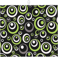 Green Black Gray Geometric Circle Dish Drying Mat for Kitchen Counter, 16" x 18" Absorbent Microfiber Modern Drying Pad for Dish Drainer, Washable, Foldable for Kitchen Gadgets, Multi-Use, Home Decor