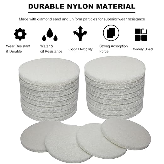 20 PCS 4 Inch 2000 Grit Hoop and Loop Scrubber Scouring Pads Drill Scuffing Disc Flocking Scuff Pads, Conditioning Discs Polishing Pads for Furniture Automotive Cleaning, Rust Removal
