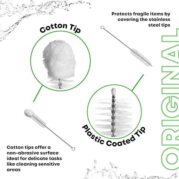 Pipe Perfect | Original (Mid-Sized) | 7pcs Multi-Purpose Brush Pack | Pipe Cleaner for Small Pipe and Tube Cleaning Brush Kit