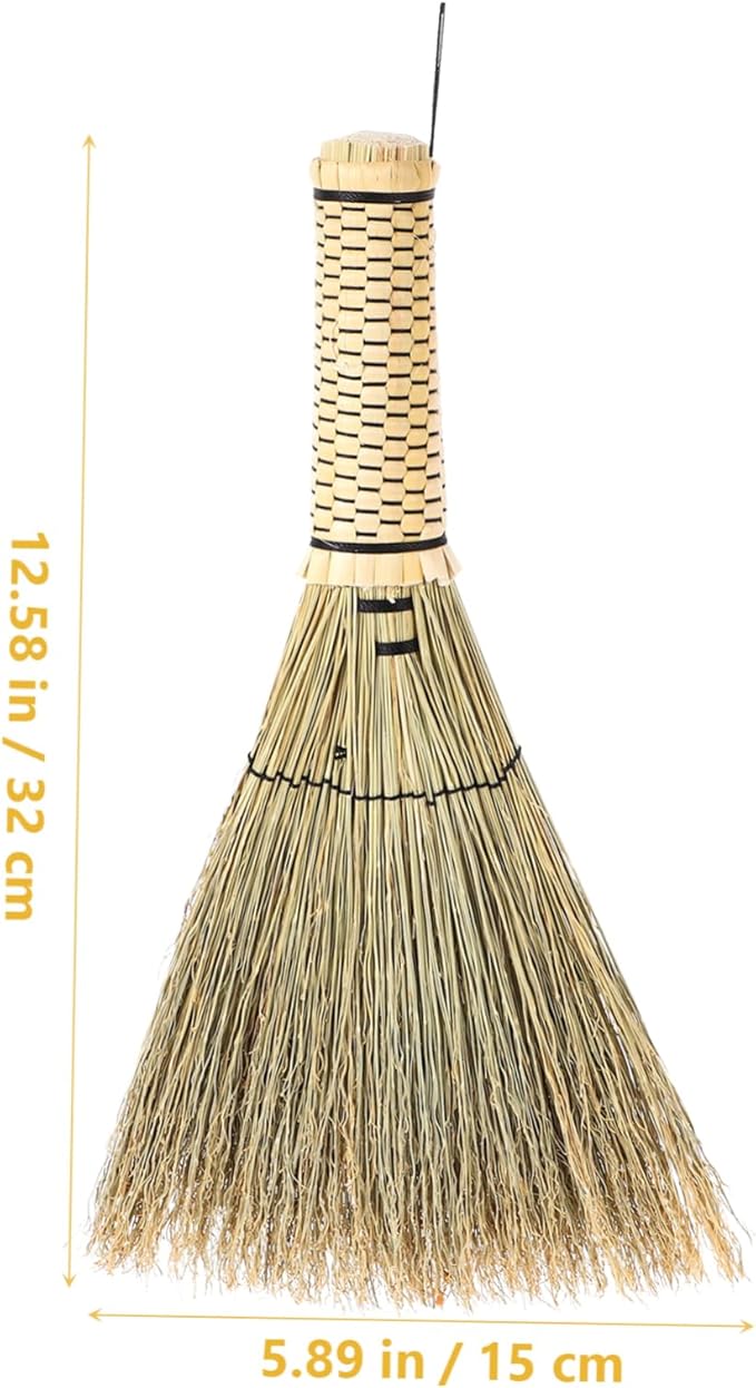 Corn Whisk Broom Handcrafted Mini Dust Brush for Efficient Sweeping of Bedrooms Sofas and Carpets Short Handle Natural Material for Cleaning