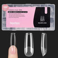 Beetles Gel Nail Tips Long Square 12 Sizes, 288Pcs Pre Shaped Half Matte Press On Nails Gelly Tips False Nails for Gel Nail DIY Art Nail Extensions Acrylic Nails Gift