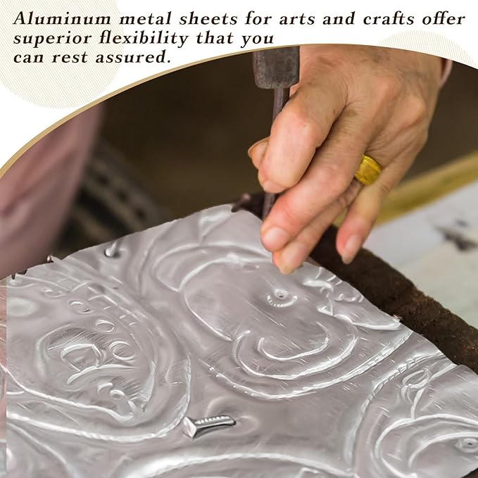 40 Packs Aluminum Metal Crafts DIY Foil 12 Inch x 12 Inch x 0.07 mm Thick for Art Project Aluminum Flashing Roll Wide Sheet Multipurpose Metal Sheets(Silver)