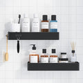 Kitsure Shower Caddy - 2 Pack Adhesive Shower Organizer, Rustproof Metal Shelves, No-Drill Bathroom Organizers and Storage, Black, XX-Large