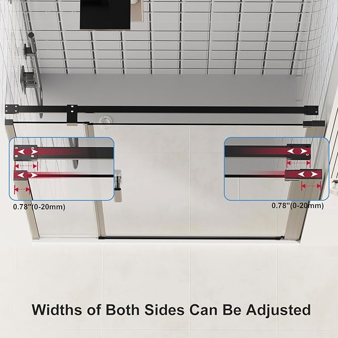 Bathbliss Framed Pivot Shower Door, Glass Shower Door in Matte Black, 58.5" to 60" W x 72" H, 5/16" Tempered Glass, Reversible Installation, Easy Setup