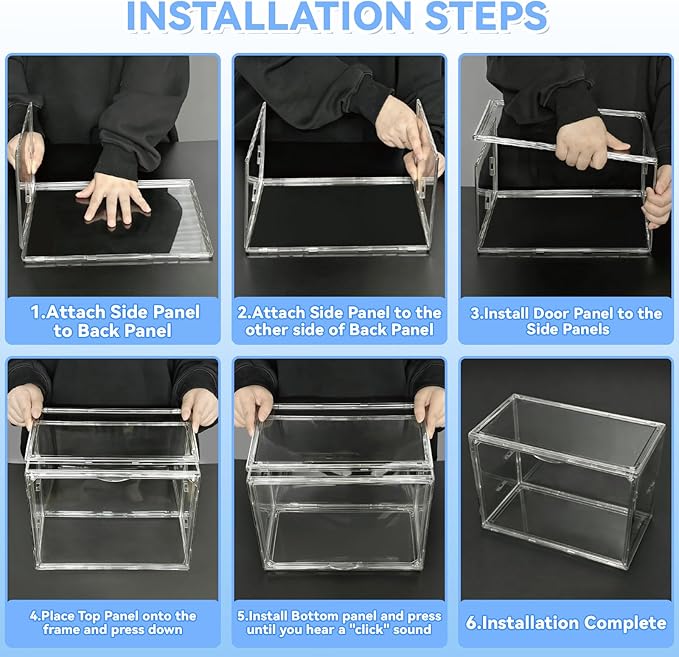Baby Bottle Organizer for Countertop, Small Clear Bottle Storage Organizer, Baby Bottle Storage Organizer for Bottles, Nipples, Pump Parts & Food Jars, Nursery Cabinet, Kitchen Pantry