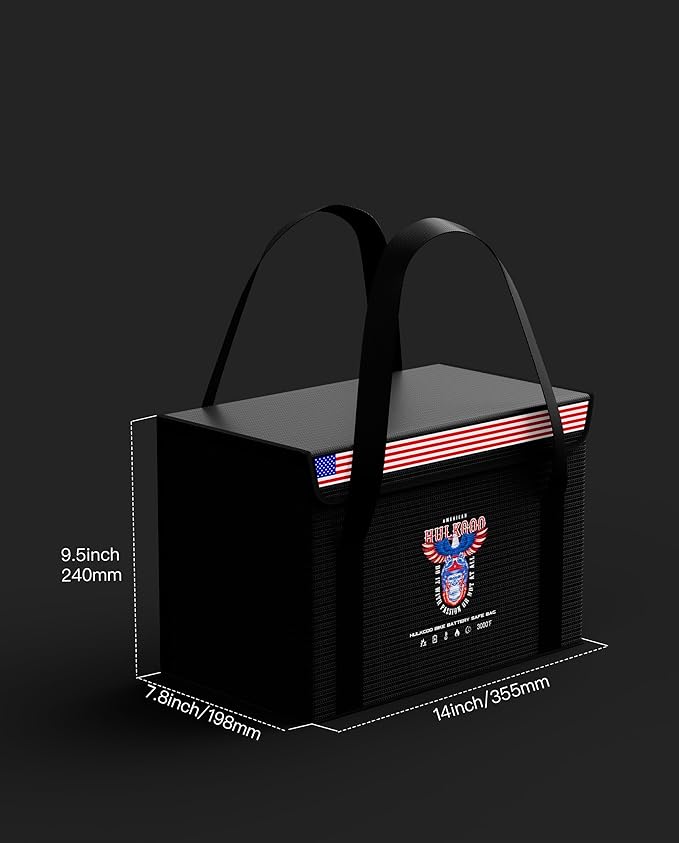 12V 100Ah LiFePO4 Lithium Battery Fireproof Safe Bag Large Capacity Explosion-Proof Battery Bag LiPO Safe Bag Waterproof Battery Storage Box(14 * 9.5 * 7.8inch), 2-Pack